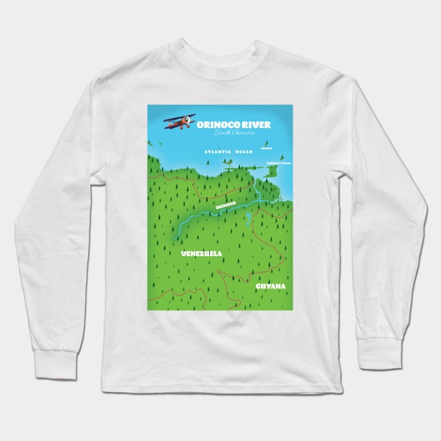 Orinoco River Long Sleeve T-Shirt by nickemporium1